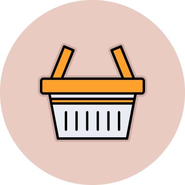 Sepet simgesi vektör çizimi çizimi