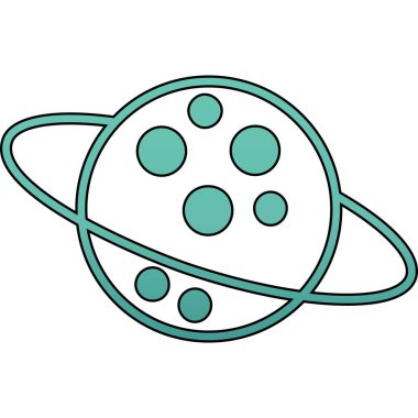 Gezegen uzayı ikon vektör çizimi çizimi