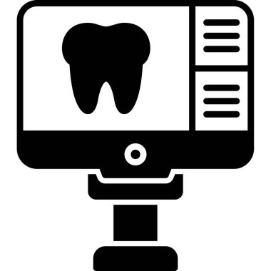 diş simgesi vektör illüstrasyonu