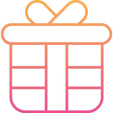 Hediye. Web simgesi basit illüstrasyon