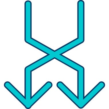 Yön ok simgesi. özet yön ok vektör rengi düz izole