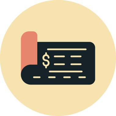 Fatura dolar para simgesi - taslak biçimi