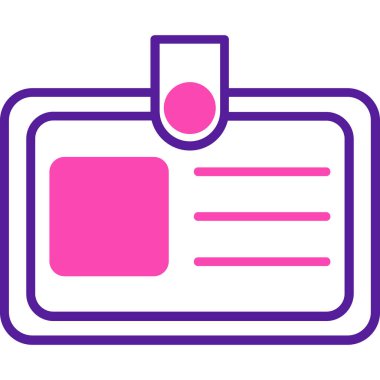  Tanımlama kartı vektör simgesi. Basit tasarım