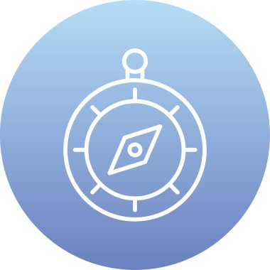 pusula simgesini dış hat biçiminde pusula simgesi