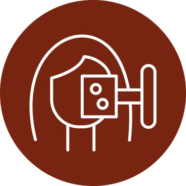 Maskeli bir kadının vektör çizimi