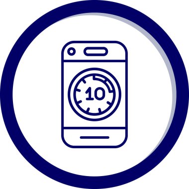 Cep telefonu simgesi, vektör illüstrasyonu