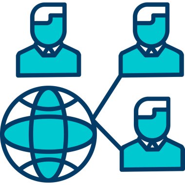 küresel ağ. Basit resimleme