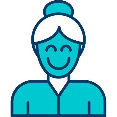 kadın avatar simgesi, vektör illüstrasyonu