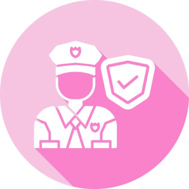Bir polis simgesinin vektör illüstrasyonu