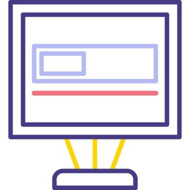 bilgisayar web simgesi, vektör illüstrasyonu