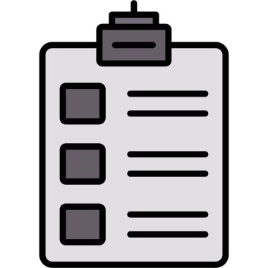 Kontrol listesi simgesi, vektör illüstrasyonu