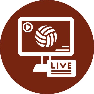 çevrimiçi canlı vektör simgesi