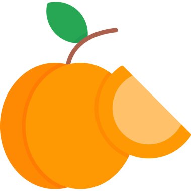 meyve yassı vektör simgesi