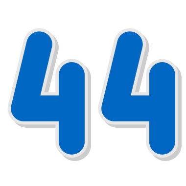 4 numaralı çıkartma. Üç numara dört. izole edilmiş 3d illüstrasyon