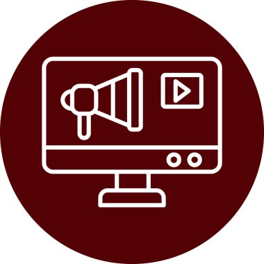 Video oynatıcı modern simgesinin vektör illüstrasyonu