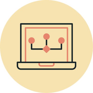 şebeke. Web simgesi basit illüstrasyon