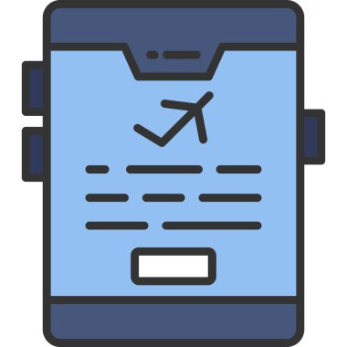 Kontrol listesi. Web simgesi basit illüstrasyon