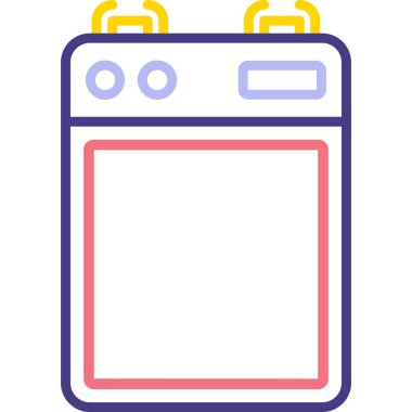 Yemek pişirme makinesi simgesinin vektör illüstrasyonu