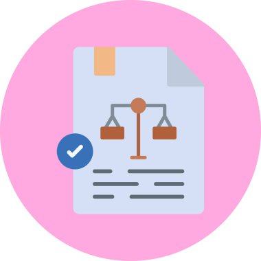 Sözleşme. Web simgesi basit illüstrasyon