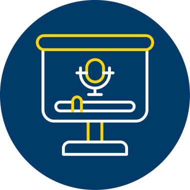 Monitör. Web simgesi basit illüstrasyon