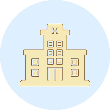 Üniversite binası ikon vektör illüstrasyonu