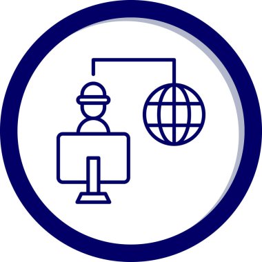 vektör ağ simgesi çizimi