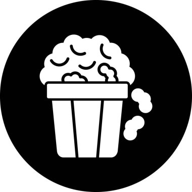 patlamış mısır simgesi, vektör illüstrasyonu