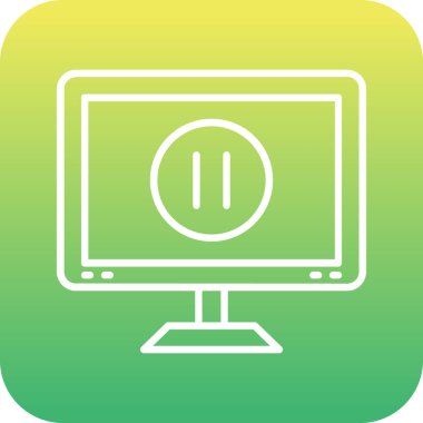 Kişisel ve ticari kullanım için bilgisayar vektör simgesi simgesi vektör çizimi..