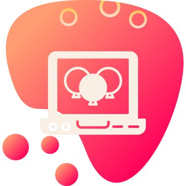 Bilgisayar. Web simgesi basit illüstrasyon