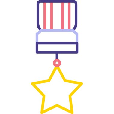 Madalya. Web simgesi basit illüstrasyon