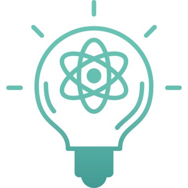 atom simgesi vektör illüstrasyonu