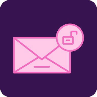 Mesaj var. Web simgesi basit illüstrasyon