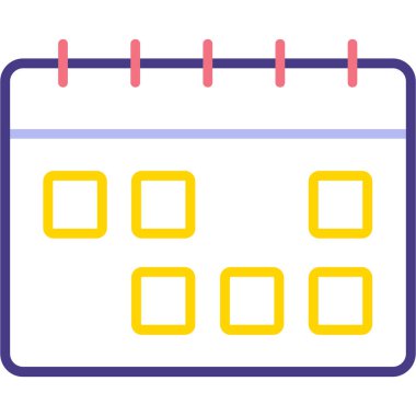 Takvim simgesi. Web için takvim vektör simgelerinin basit çizimi