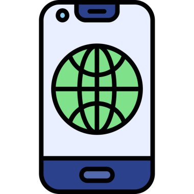 Dünya ikonu. Basit tasarım