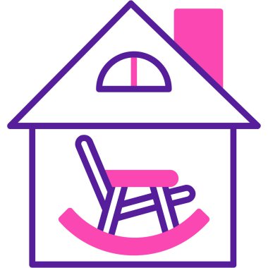 Ev. Web simgesi basit illüstrasyon