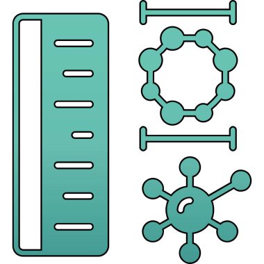 Çizgi DNA molekülü ve bakteri simgesini ayarla. Beyaz ve siyah arka plan. Genetik mühendisliği, genetik testler, klonlama, klonlama. vektör