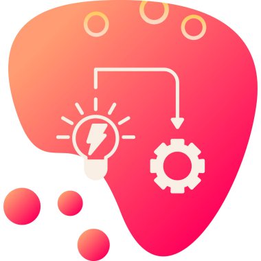 Beyin. Web simgesi basit illüstrasyon