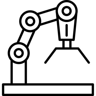 Robot kol ikonu. vektör illüstrasyonu