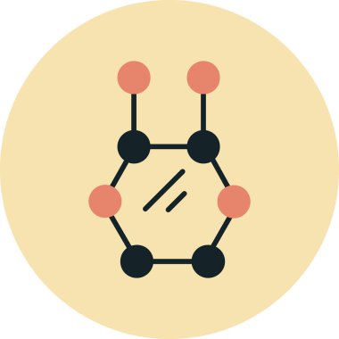 Kimya molekül vektör simgesi