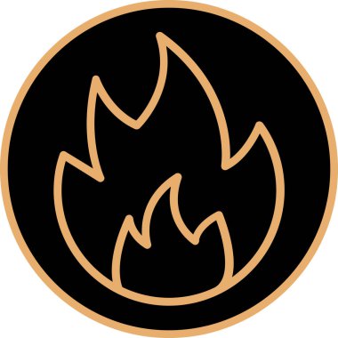 Yangın. Web simgesi basit illüstrasyon