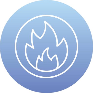 Şenlik ateşi. Web simgesi basit illüstrasyon