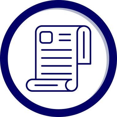 Belge. Web simgesi basit illüstrasyon