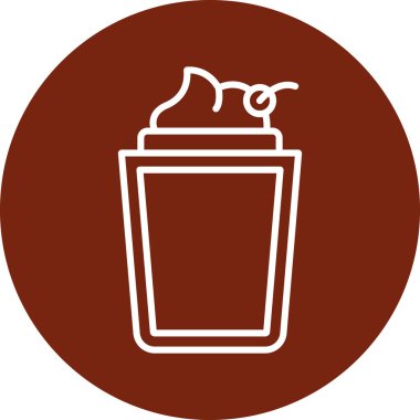 Süt simgesinin vektör illüstrasyonu