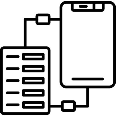 sunucu merkezi simgesi ana hat biçiminde