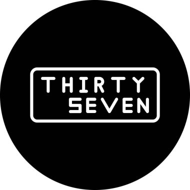 Moda stili izole edilmiş arkaplanda yedinci simge