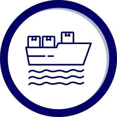 Gemi simgesi, vektör illüstrasyonu