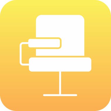 Sarı kare simgesinin resimli vektör grafiği.