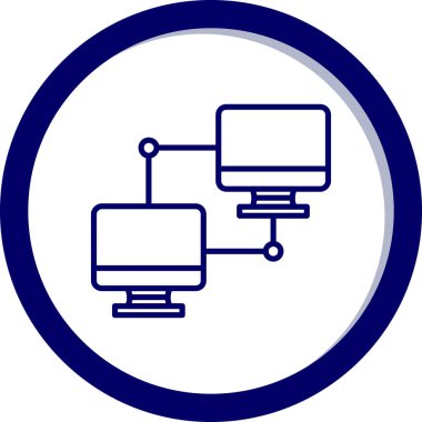 Bilgisayar. Web simgesi basit illüstrasyon