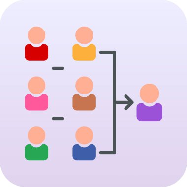 ağ vektörü renk çizgisi simgesi