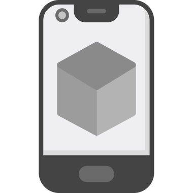 cep telefonu simgesi, izometrik 3d biçimi